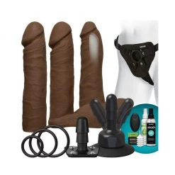 Doc Johnson Dildos Vac-u-lock Vibrating Dual Density Ultraskyn Set With Remote