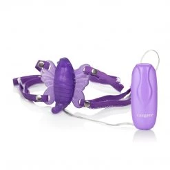 California Exotic Novelties Clitoral Stimulators Venus Butterfly 2 Strap On Clit Vibrator - Purple