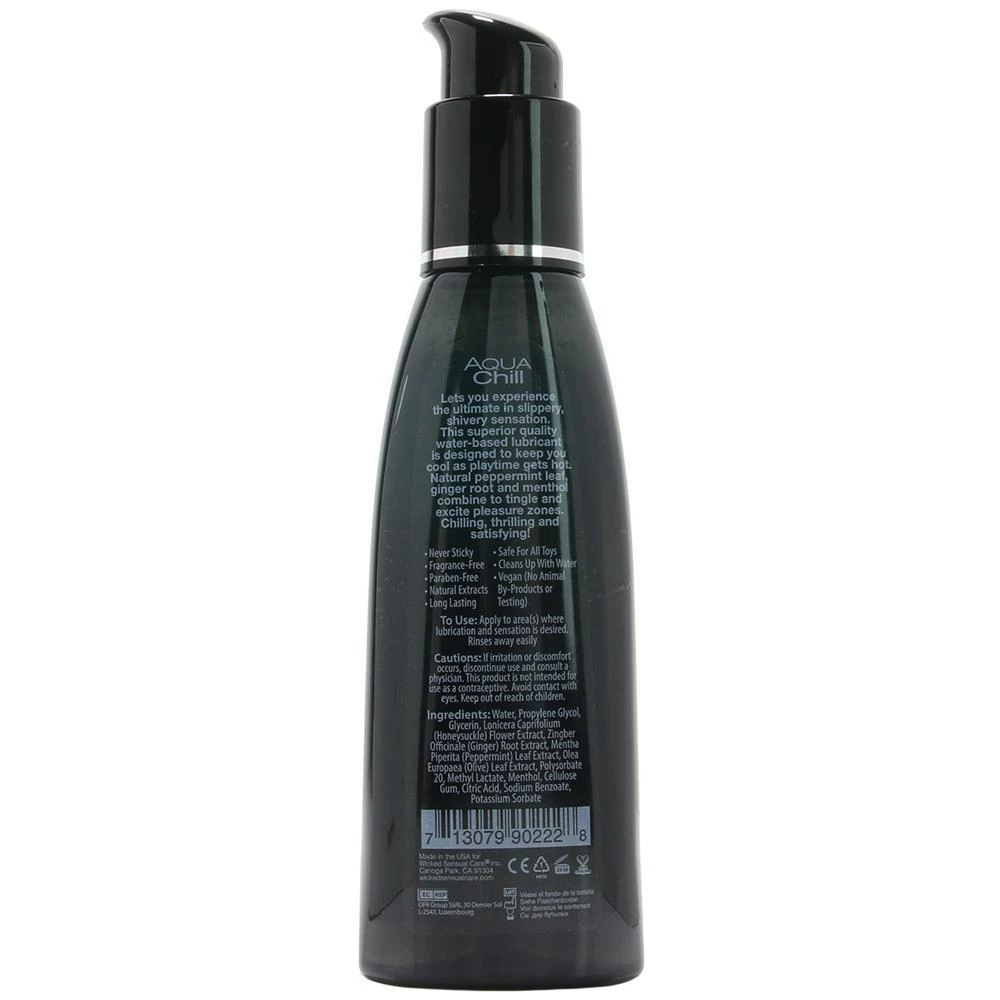 Wicked Sensual Care Lubes Wicked Aqua Chill Water Based Cooling Lubricant 4 Wicked Sensual Care Lubes Wicked Aqua Chill Water Based Cooling Lubricant